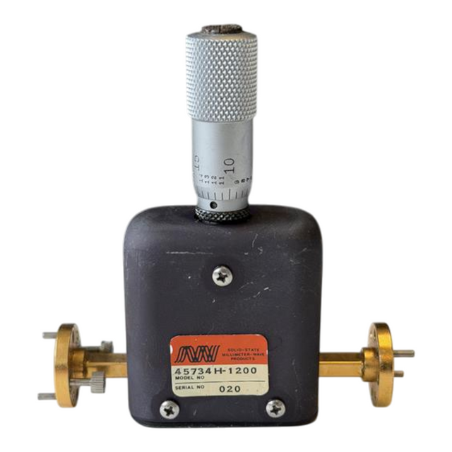 Hughes WR15 Variable Level Set Attenuator 0 25 dB Micrometer Drive 45734H 12000