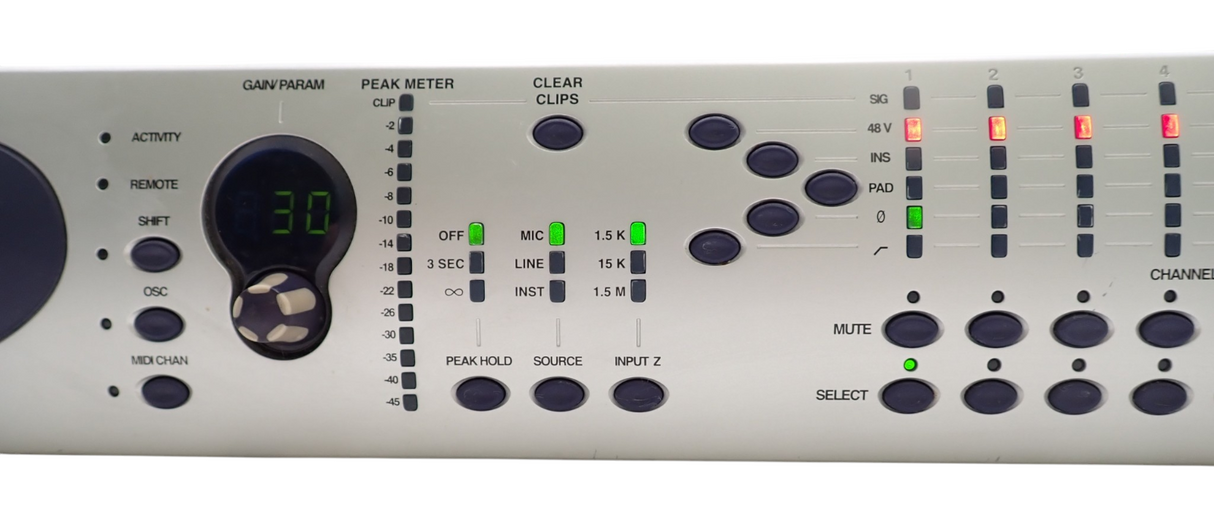 Avid Digidesign PRE MP008 8-Channel Remote Controlled Mic Preamp Silver / Blue3