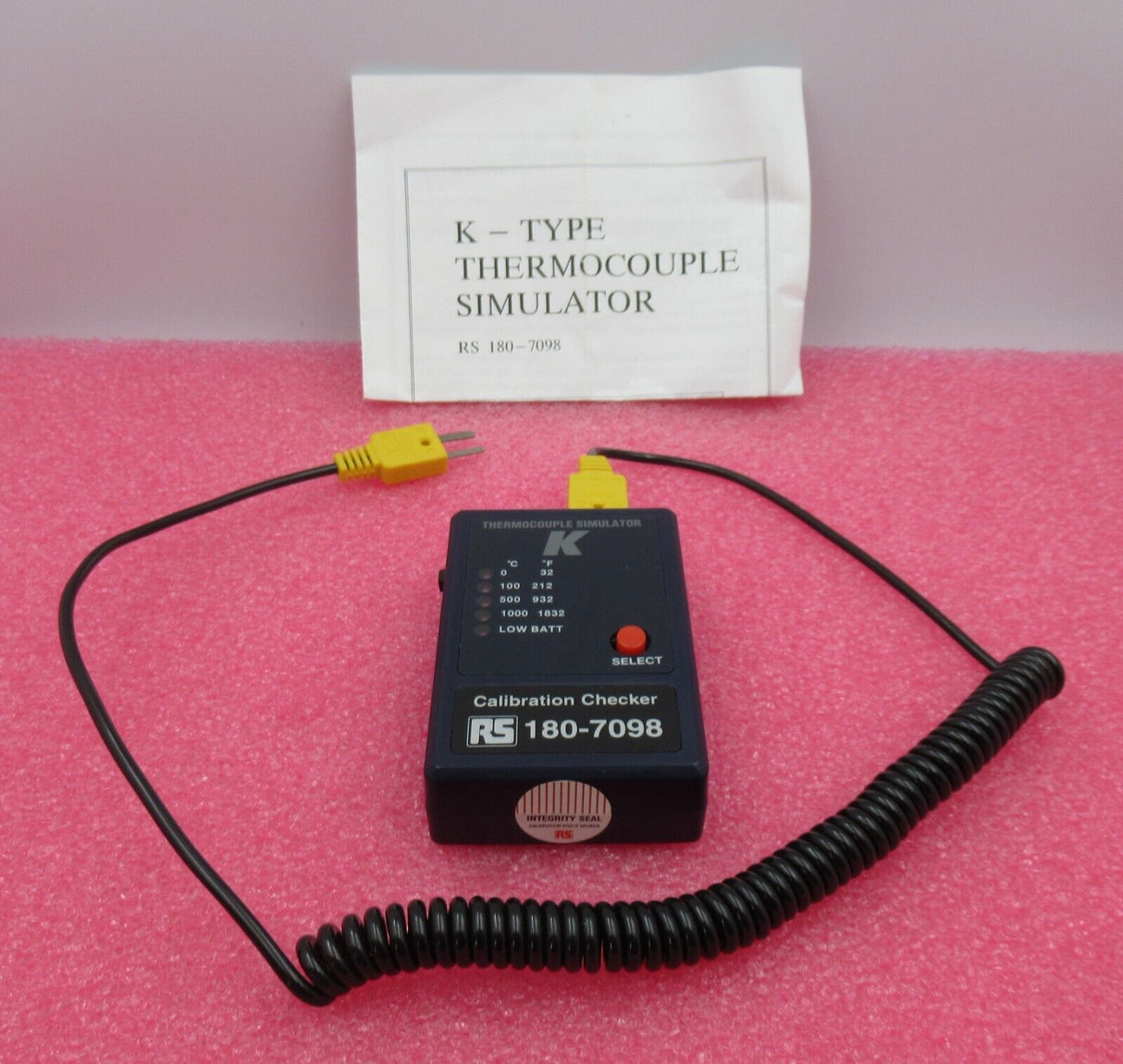 RS Pro 180-7098 Type K Thermocouple Simulator Calibrator Checker