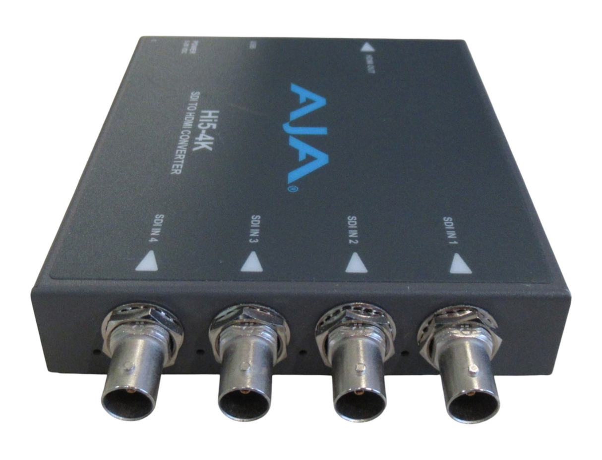 AJA Hi5-4K Quad 3G-SDI To HDMI v1.4 4K Video And Audio Converter With AC Adapter1