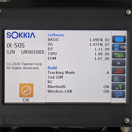 Sokkia iX 505 5″ Robotic Total Station Ultrasonic Motor Surveying Instrument1
