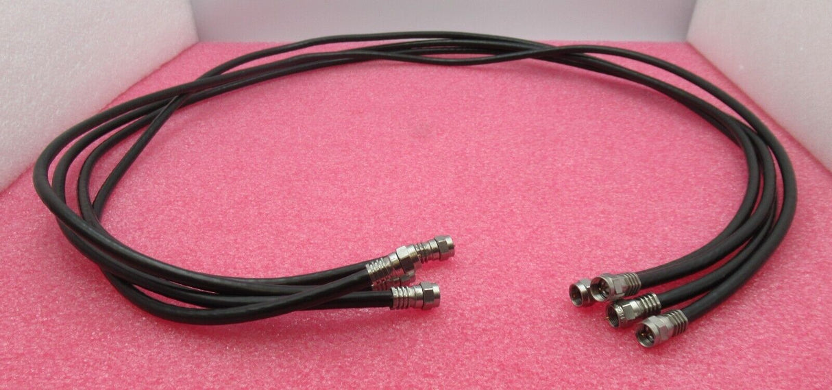 Konvolut 4 x F-Stecker auf F-Stecker, 1,2 m, schwarz, HF-Koaxialkabel
