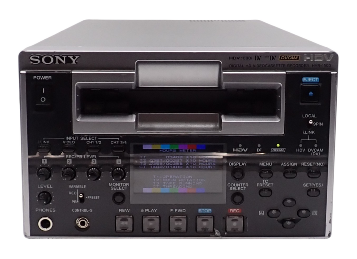 Sony HVR-1500 HDV DVCAM 1089i Digital HD Video Cassette Recorder With LCD2