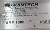 Quintech SRF 1000 Steuerschnittstelle D-9 Stecker Breitband RF Relaisschalter Satellit