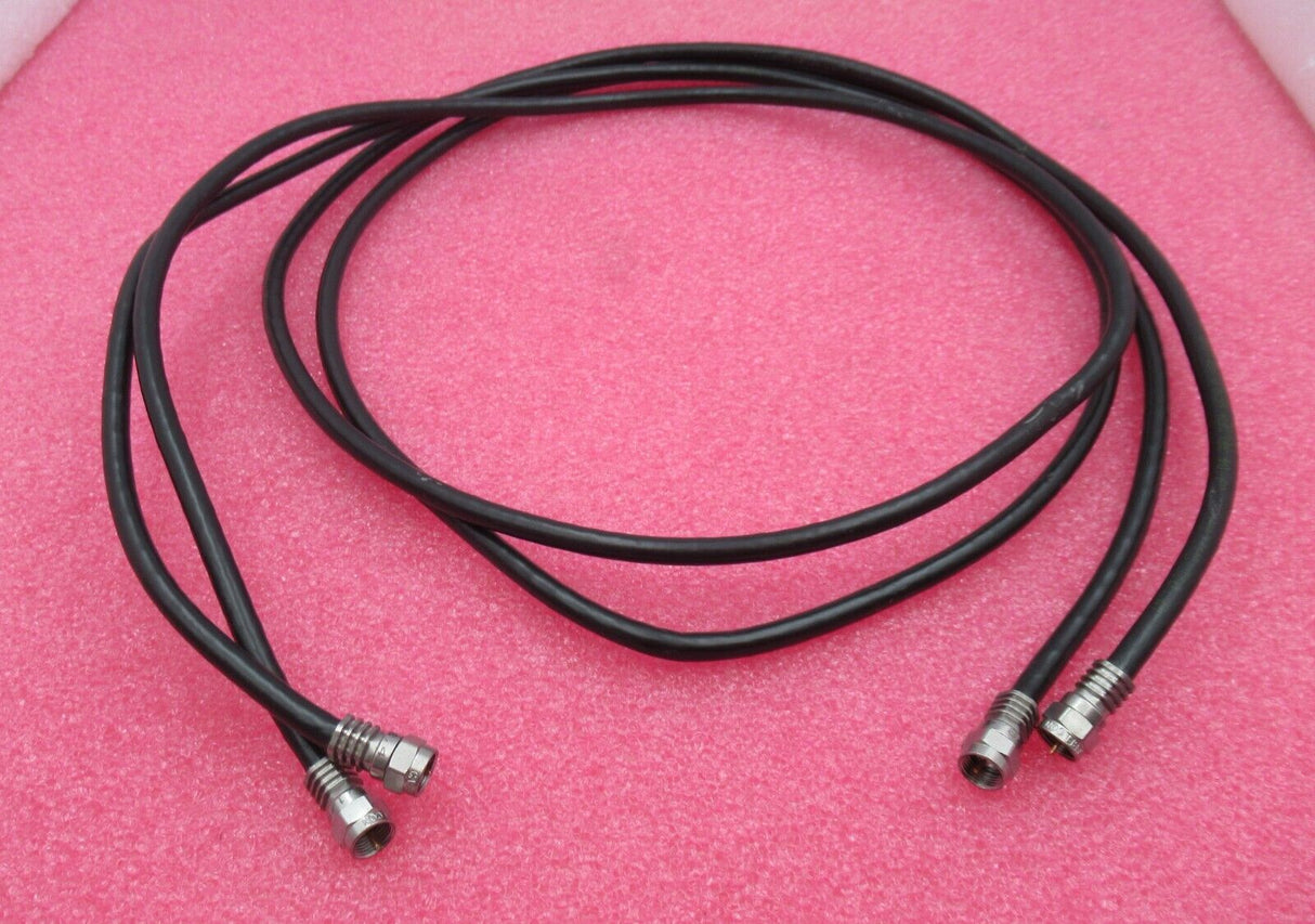 Konvolut 2 x F-Stecker auf F-Stecker, 1,6 m, schwarz, HF-Koaxialkabel