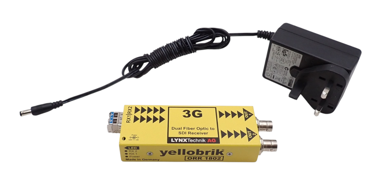 Lynx Technik AG Yellobrik ORR-1802 Dual Channel Fibre Optic To SDI Singlemode LC1