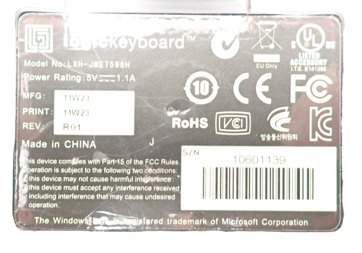 Logickeyboard Avid Video Media USB Composer UK QWERTY Keyboard LXHJME7596H4