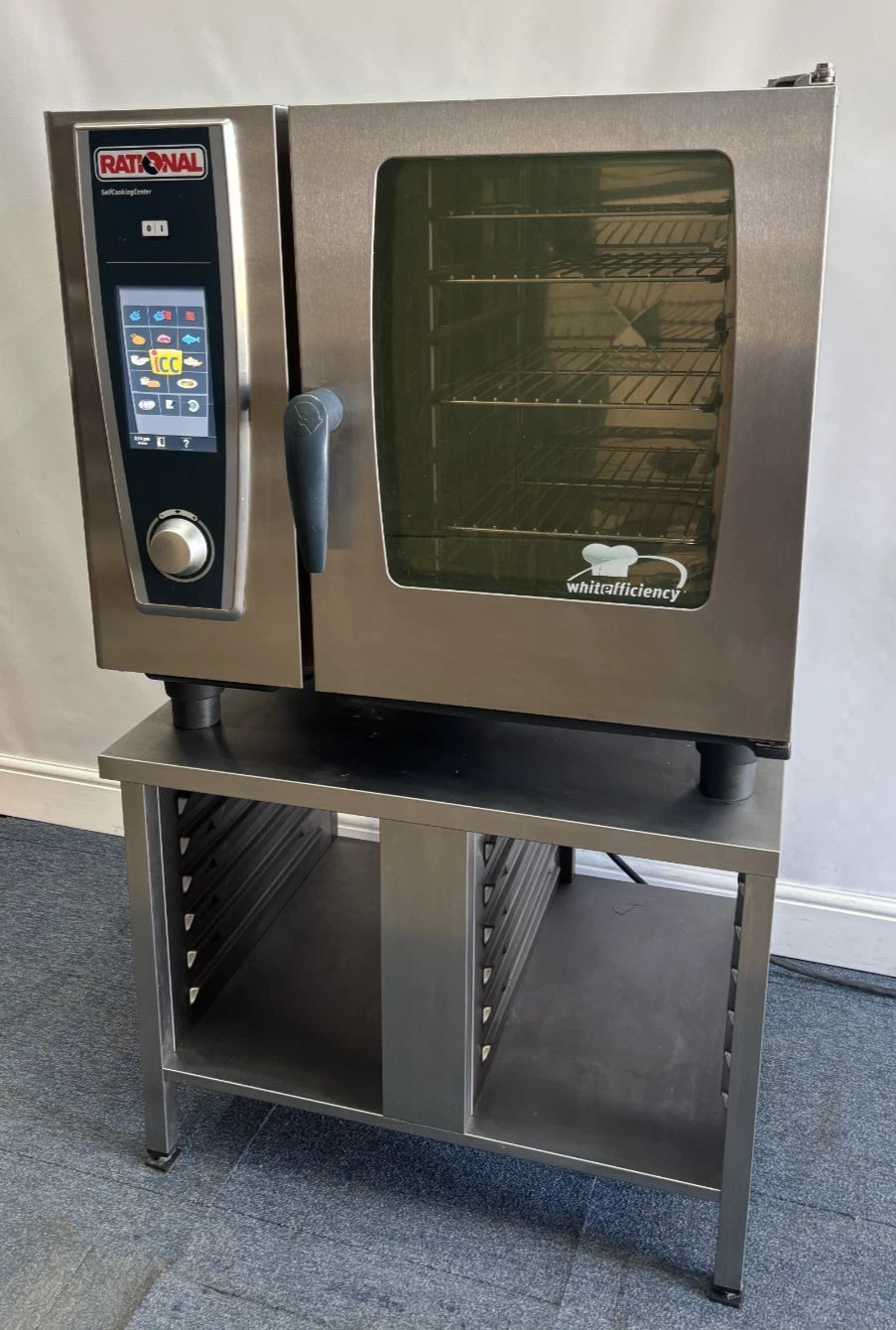 Rational SCC WE 61 Commercial 6 Grid Combi 32A 3-Phase Electric Oven with Stand