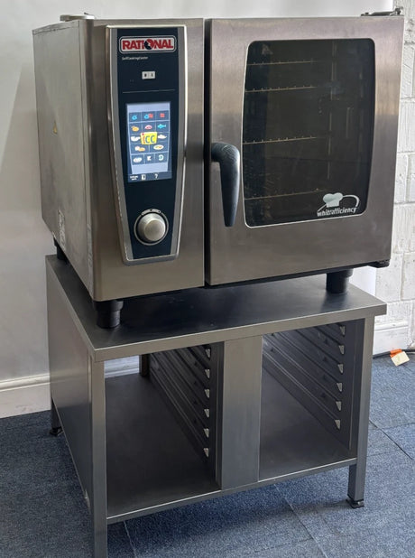 Rational SCC WE 61 Commercial 6 Grid Combi 32A 3-Phase Electric Oven with Stand